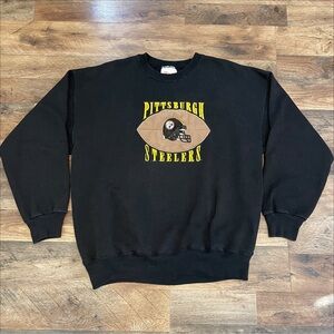 Vintage 90s | Pittsburgh Steelers Embroidered Pullover Crewneck Sweatshirt